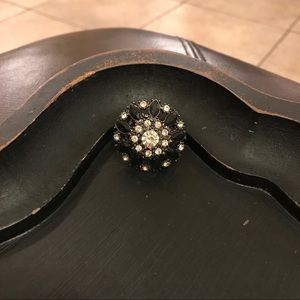 Black and white Jeweled cocktail ring!